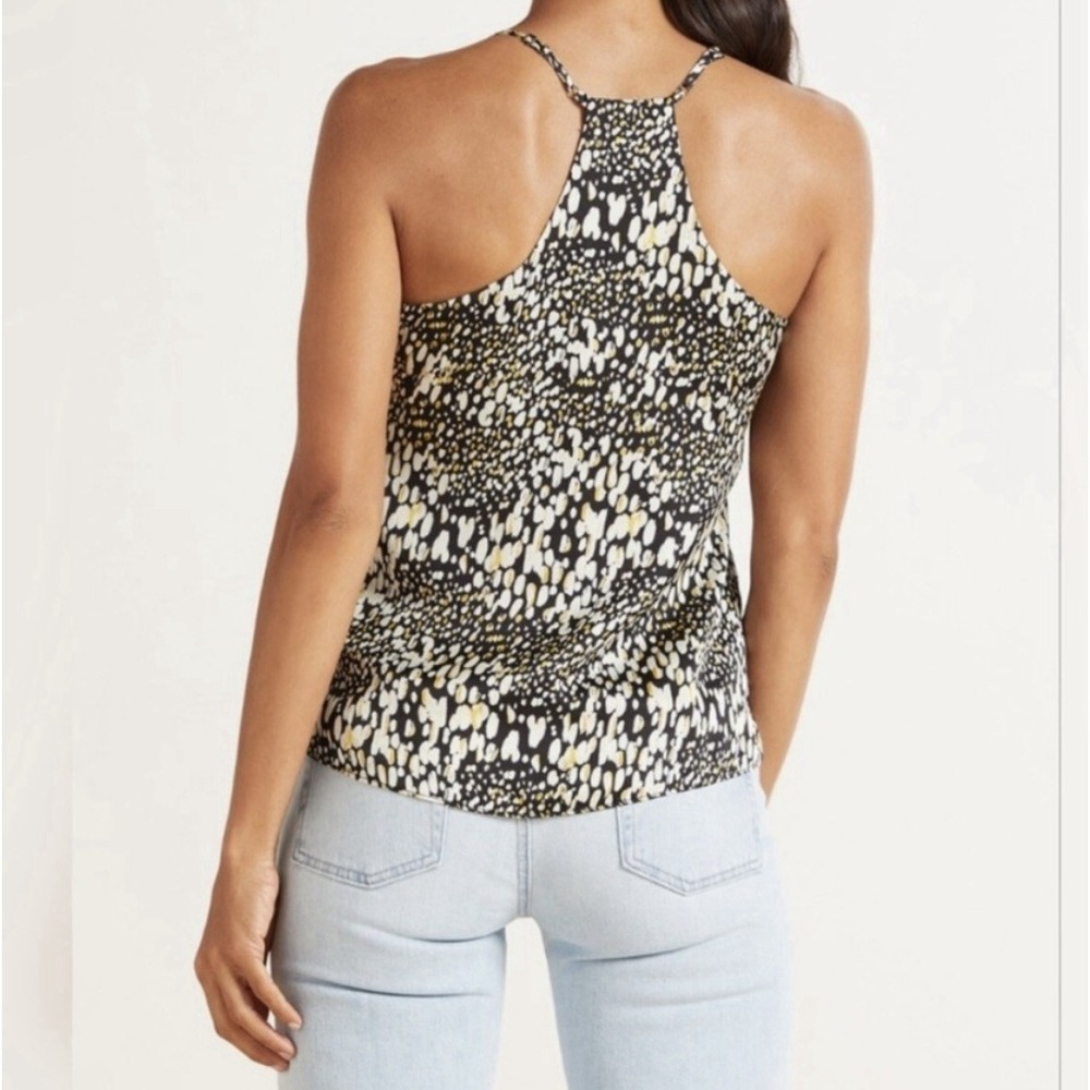 Evereve Roan & Ryan Cora Printed Cami Size Small Gold & Black Top Boho Layering - Picture 2 of 11